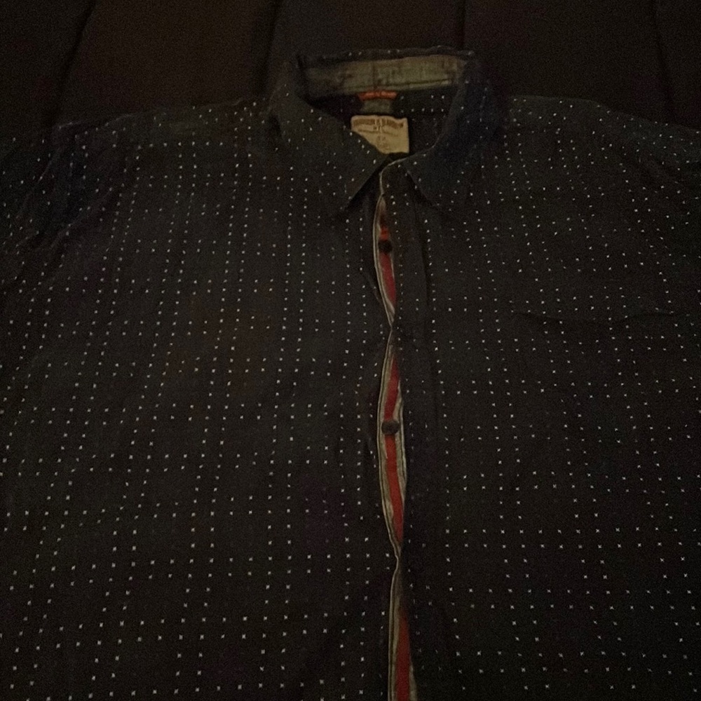 Black button up with dots